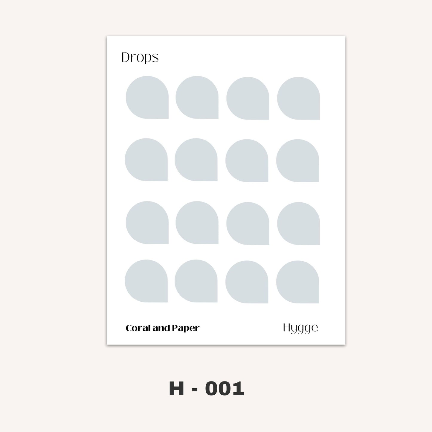 HYGGE DROPS Planner Stickers | Blue Drops | Brown Drops | Minimal Planning | Drop Stickers | Minimalist Planning | Bullet Journal