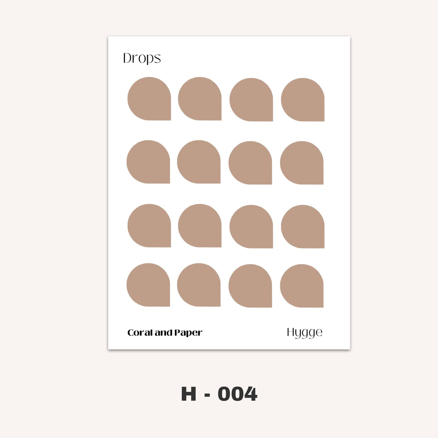 HYGGE DROPS Planner Stickers | Blue Drops | Brown Drops | Minimal Planning | Drop Stickers | Minimalist Planning | Bullet Journal