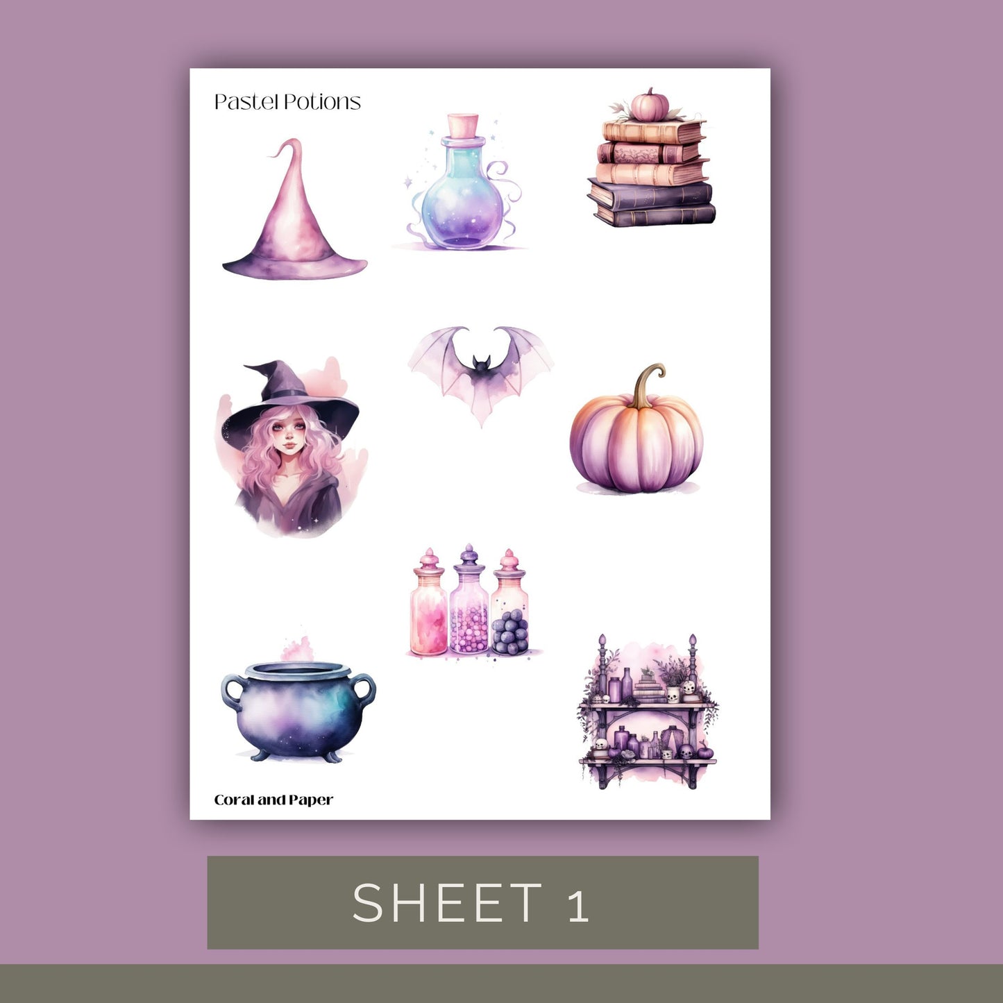 Pastel Potions - Deco Stickers | Planner Stickers | Sticker Sheet