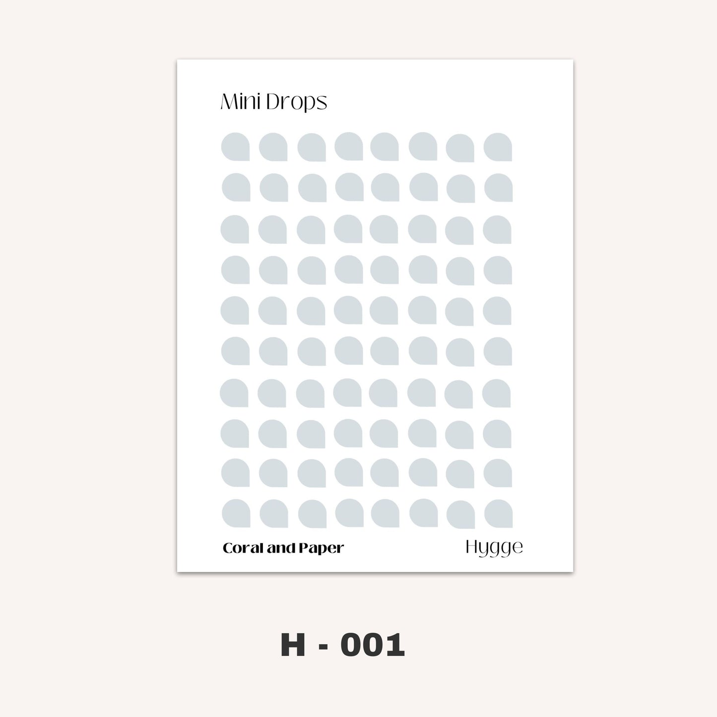 HYGGE Mini Drops | Blue Mini Drops | Brown Mini Drops | Planner Stickers | Minimal Planning | Minimalist Planning Bullet