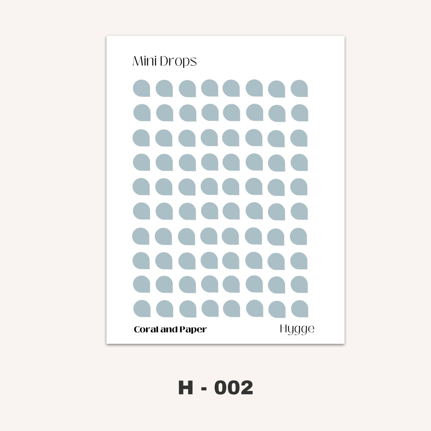 HYGGE Mini Drops | Blue Mini Drops | Brown Mini Drops | Planner Stickers | Minimal Planning | Minimalist Planning Bullet