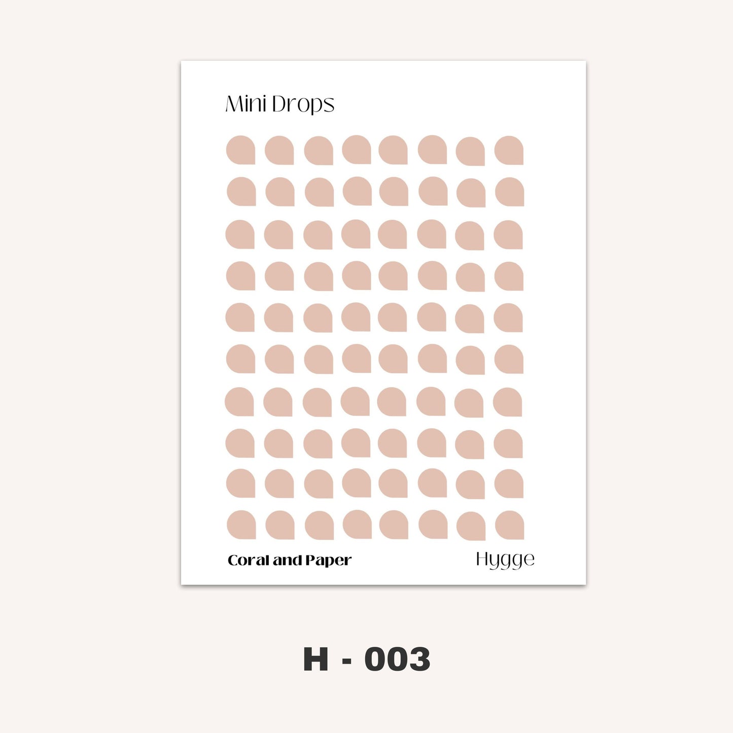 HYGGE Mini Drops | Blue Mini Drops | Brown Mini Drops | Planner Stickers | Minimal Planning | Minimalist Planning Bullet