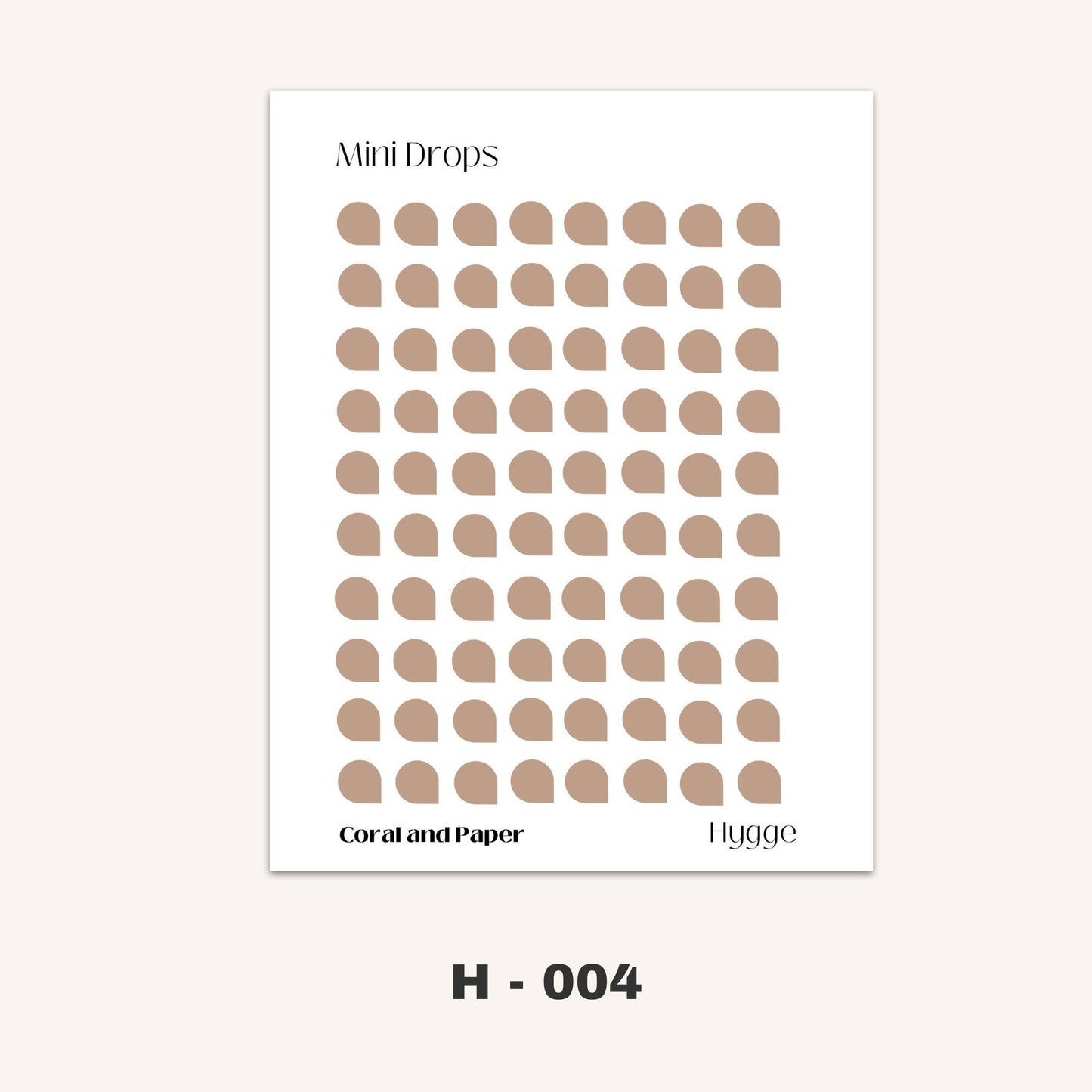 HYGGE Mini Drops | Blue Mini Drops | Brown Mini Drops | Planner Stickers | Minimal Planning | Minimalist Planning Bullet