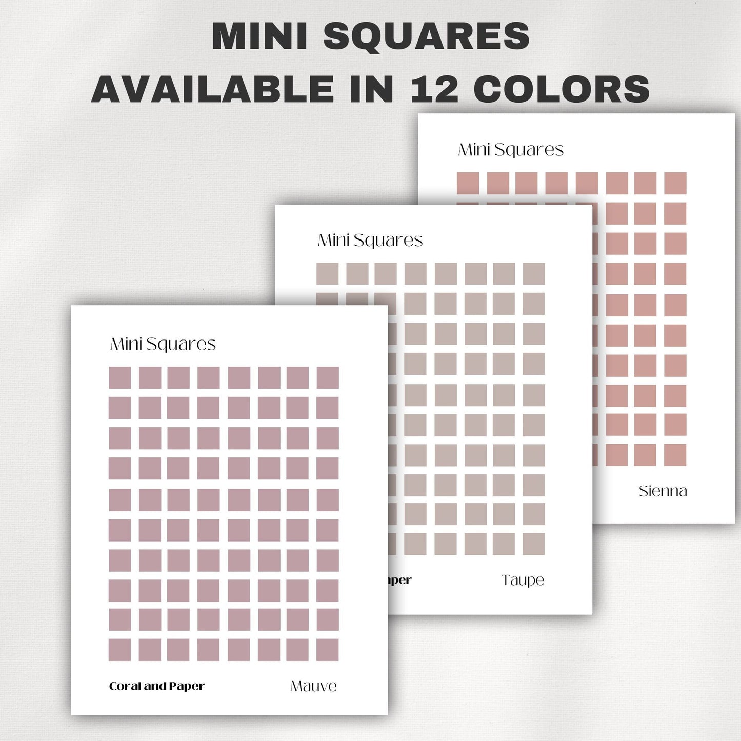 TRANSPARENT MINI Squares Planner Stickers | Minimal & Functional Planner Stickers | Mini Shape Stickers | Bullet Journal
