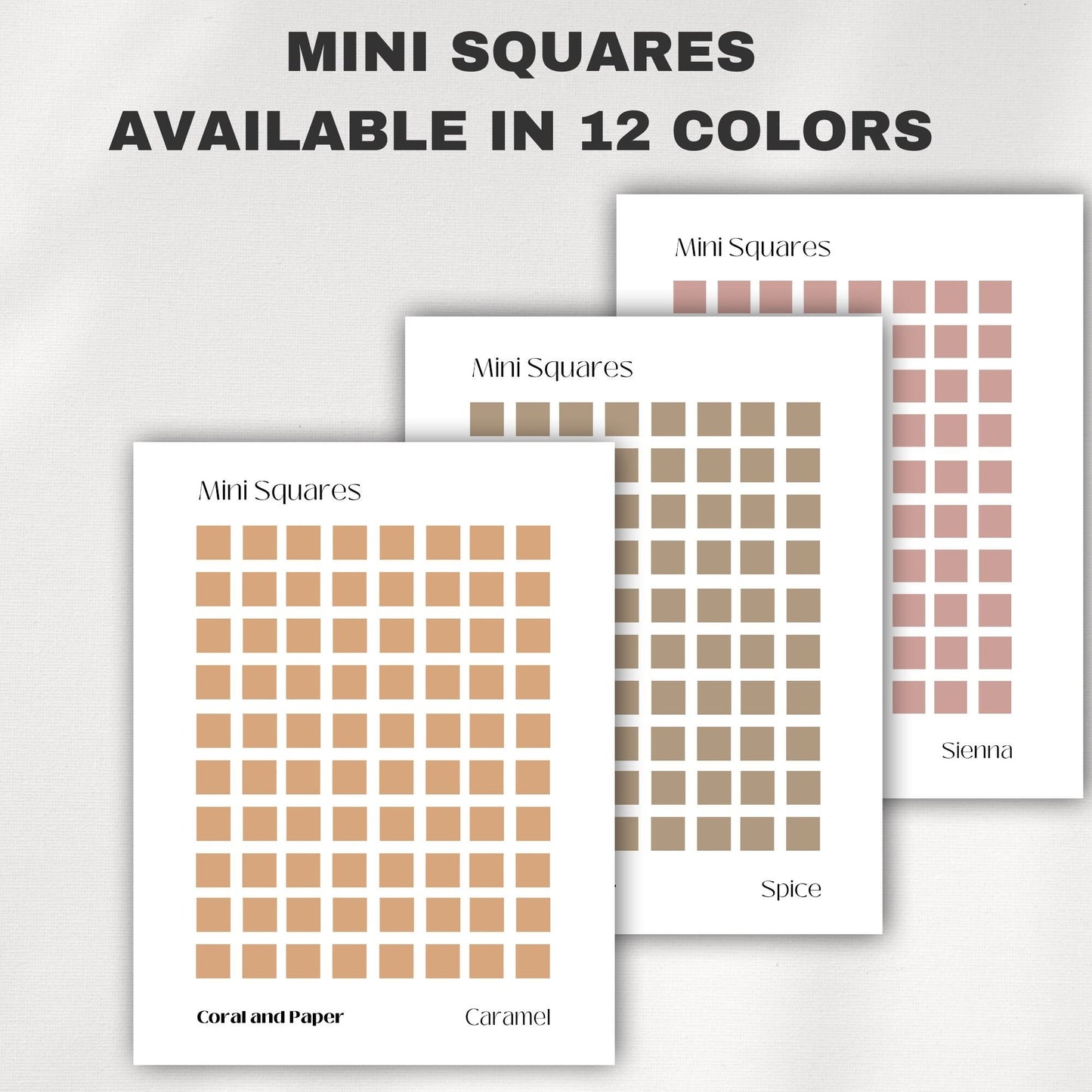 TRANSPARENT MINI Squares Planner Stickers | Minimal & Functional Planner Stickers | Mini Shape Stickers | Bullet Journal