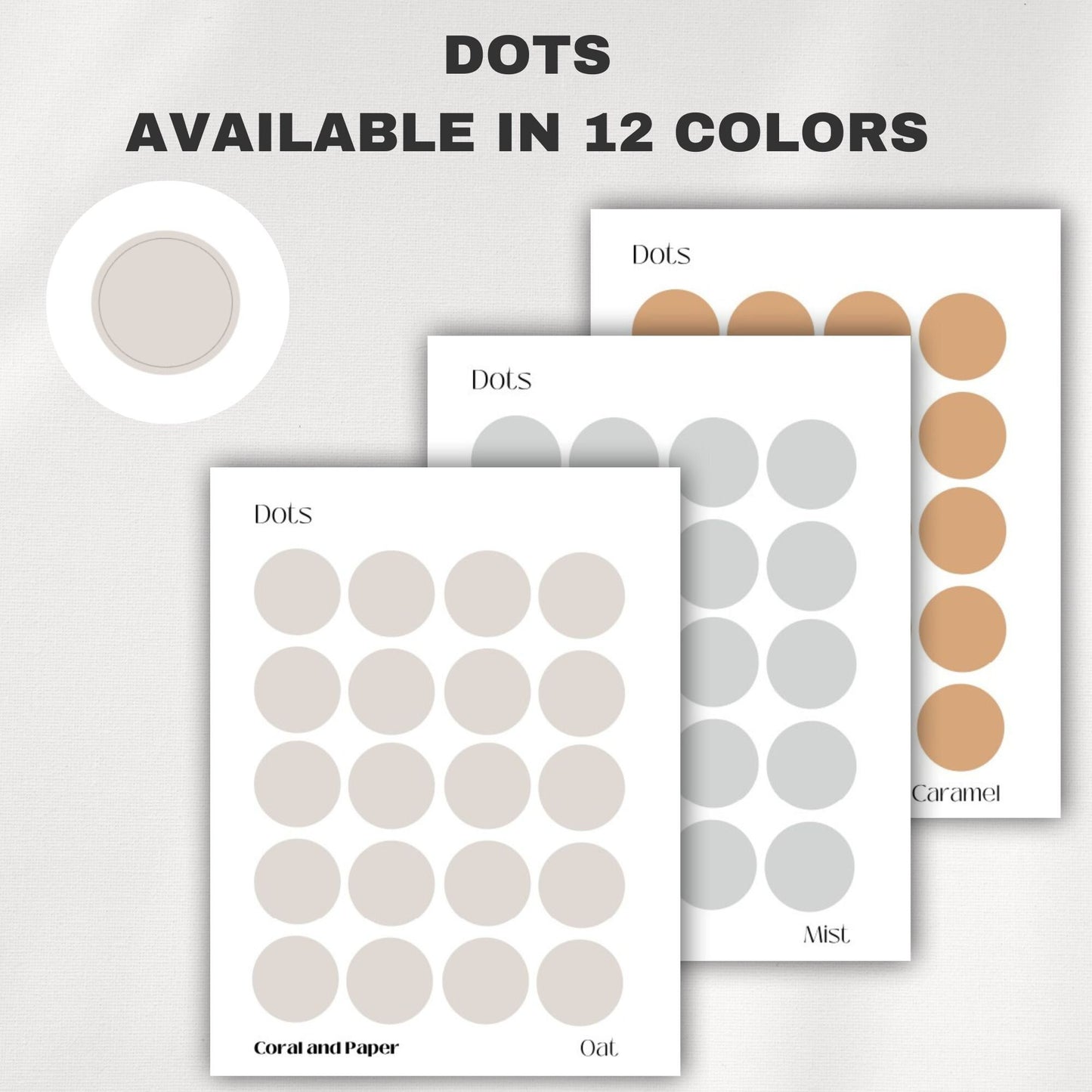 TRANSPARENT DOTS - Minimal & Functional Planner Stickers | Dots Planner Stickers | Circle Dots Stickers | Bullet Journal