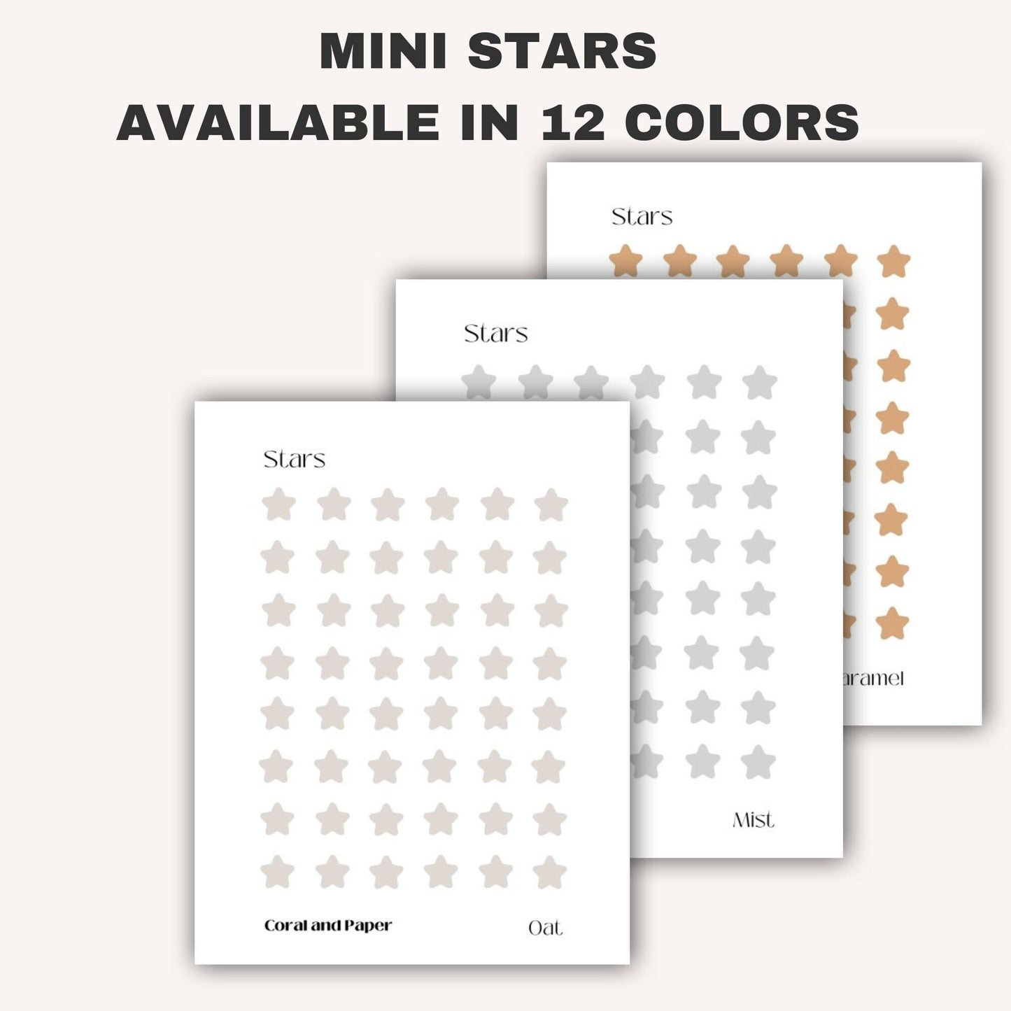 TRANSPARENT MINI STARS Planner Stickers | Minimalist Planning | Functional Planner Stickers | Bullet Journal