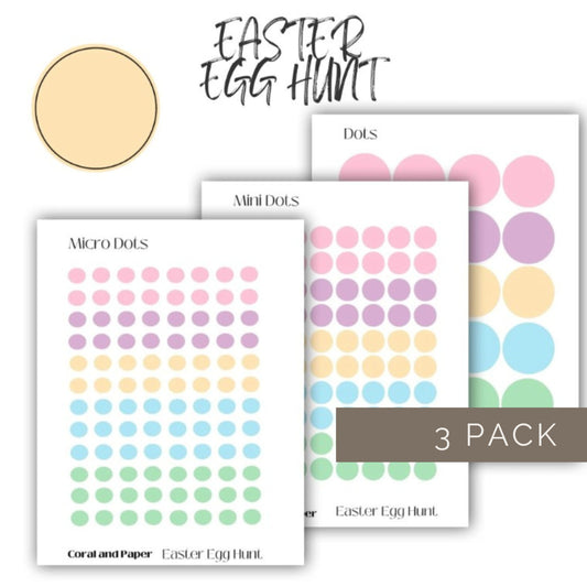 EASTER EGG HUNT - Combo Pack - 3 sheets | Planner Stickers | Functional Stickers | Minimalist Planning