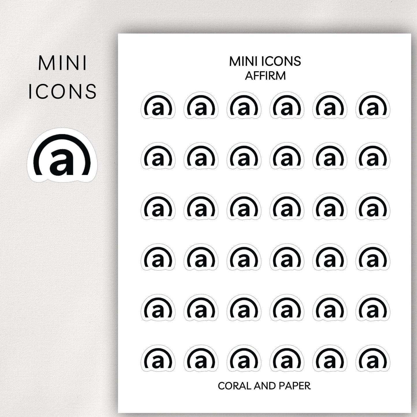 Affirm Mini Icons - Planner Stickers