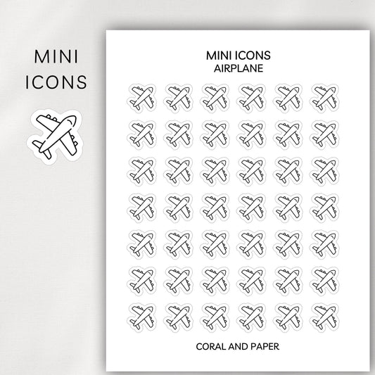 Airplane Mini Icons - Planner Stickers