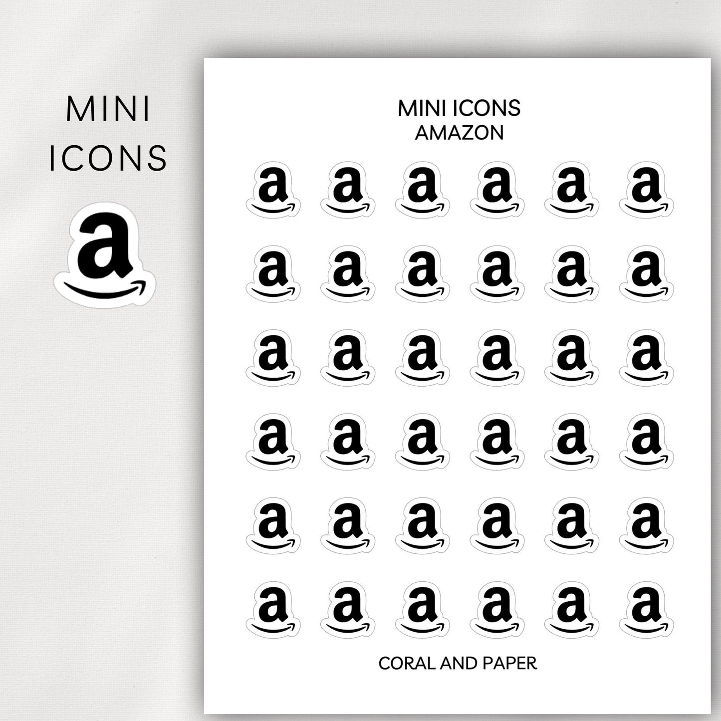 Amazon Mini Icons - Planner Stickers