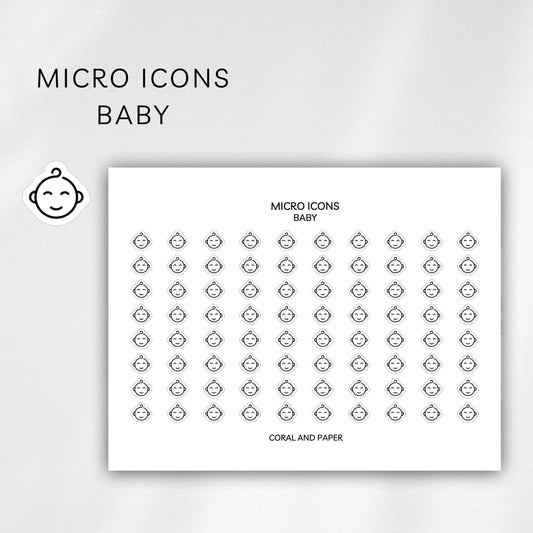 Baby Micro Icons - Planner Stickers