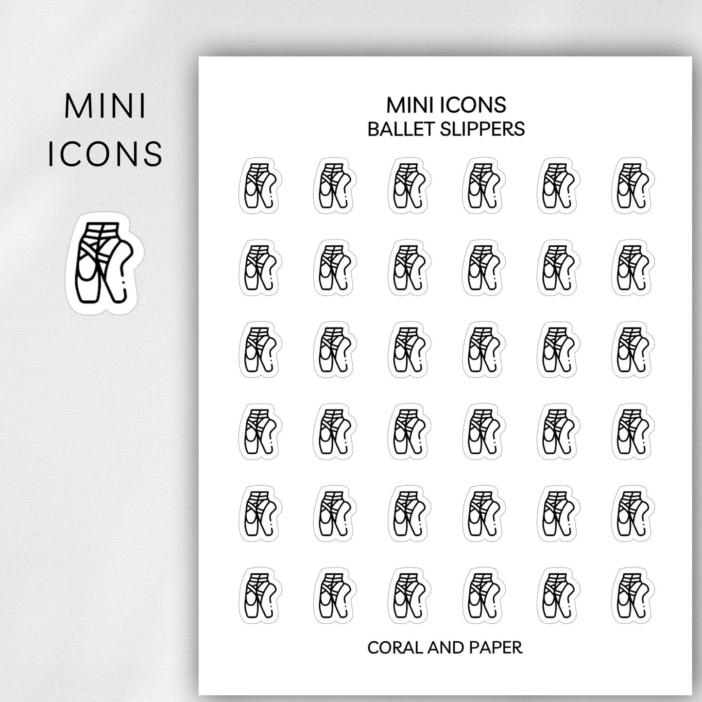 Ballet Mini Icons - Planner Stickers