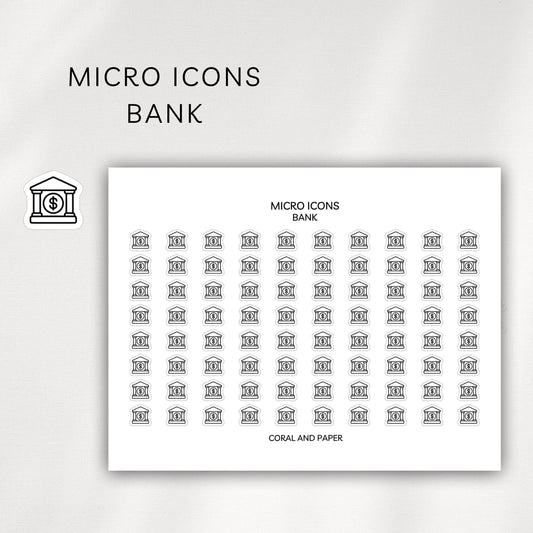 Bank Micro Icons - Planner Stickers