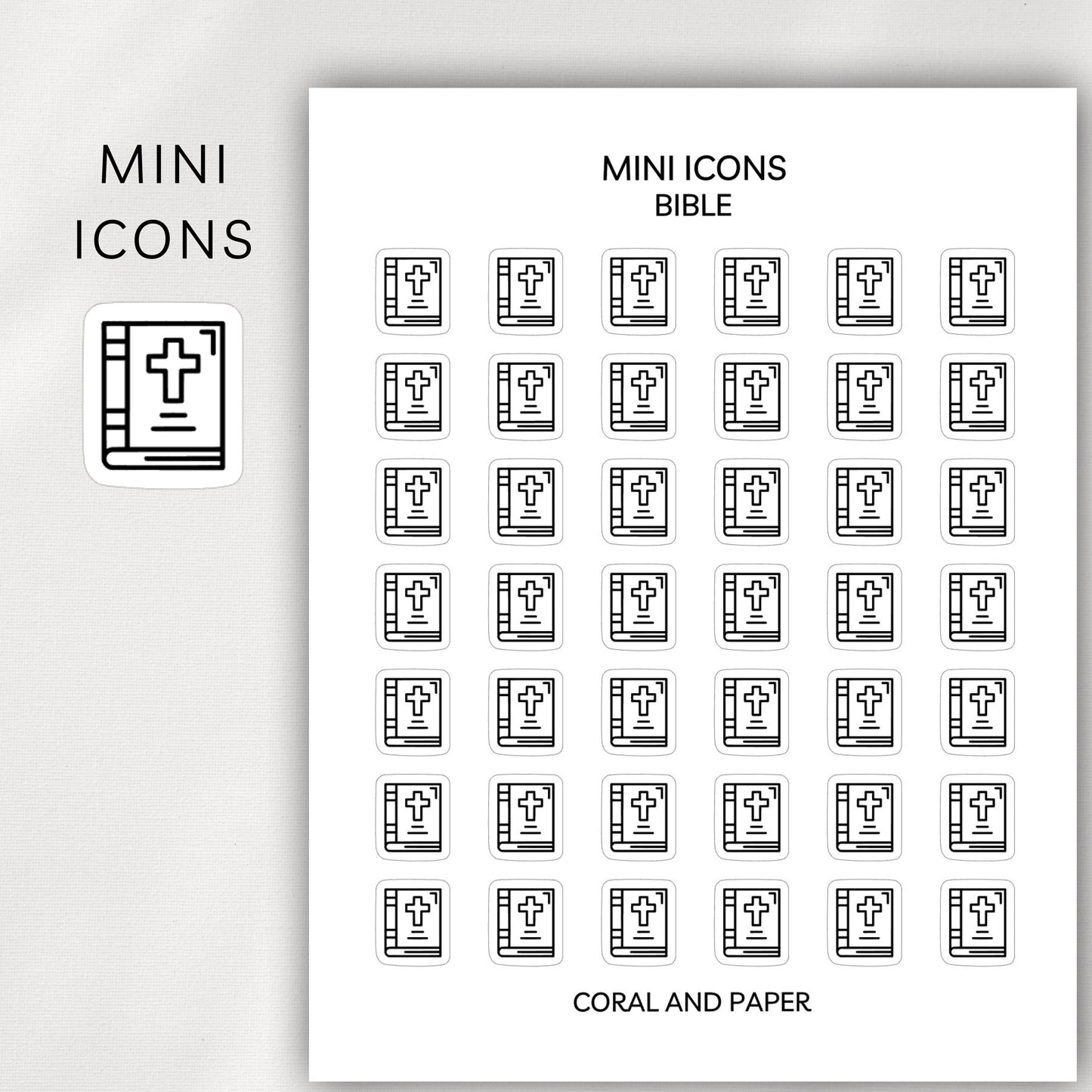Bible Mini Icons - Planner Stickers