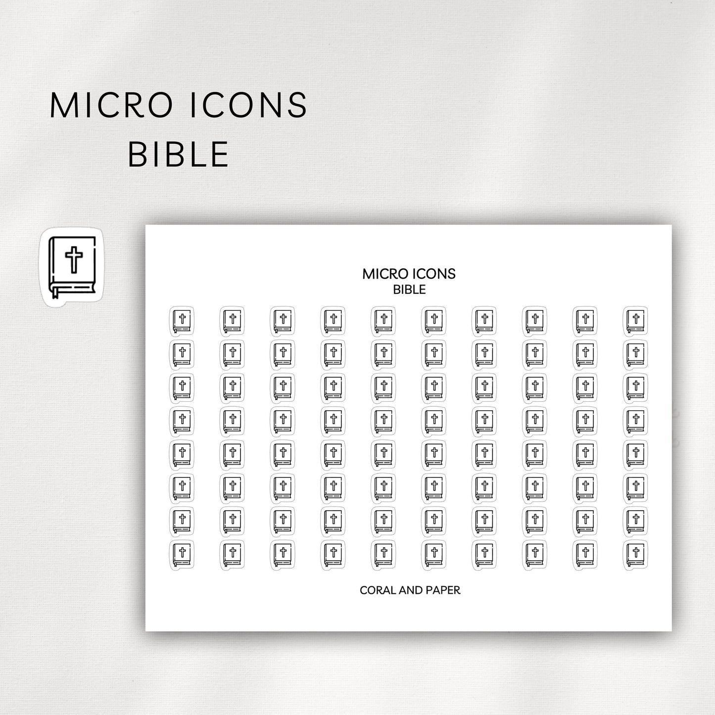 Bible Micro Icons - Planner Stickers