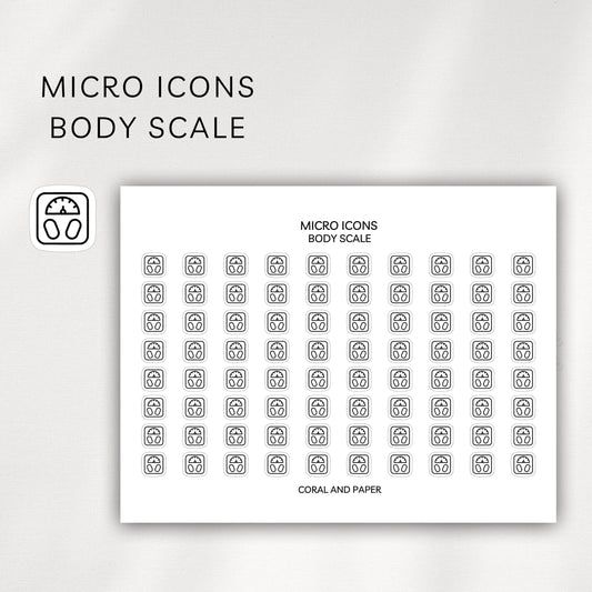 Body Scale Micro Icons - Planner Stickers