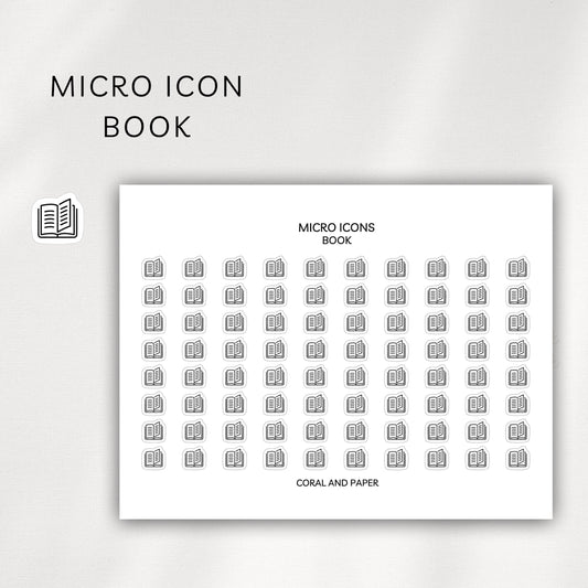 Book Micro Icons - Planner Stickers
