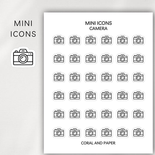 Camera Mini Icons - Planner Stickers