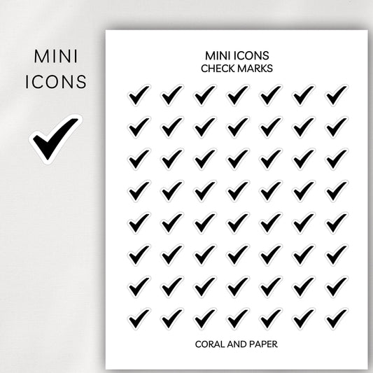 Check Marks Mini Icons - Planner Stickers