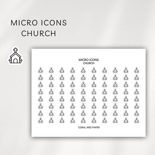 Church Micro Icons - Planner Stickers