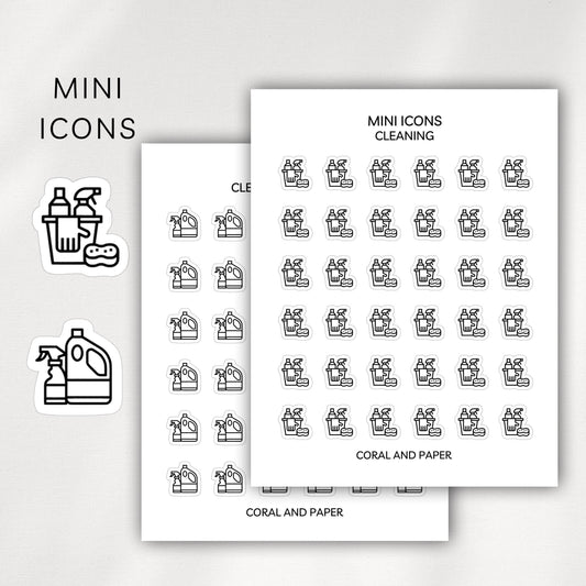 Cleaning Mini Icons - Planner Stickers