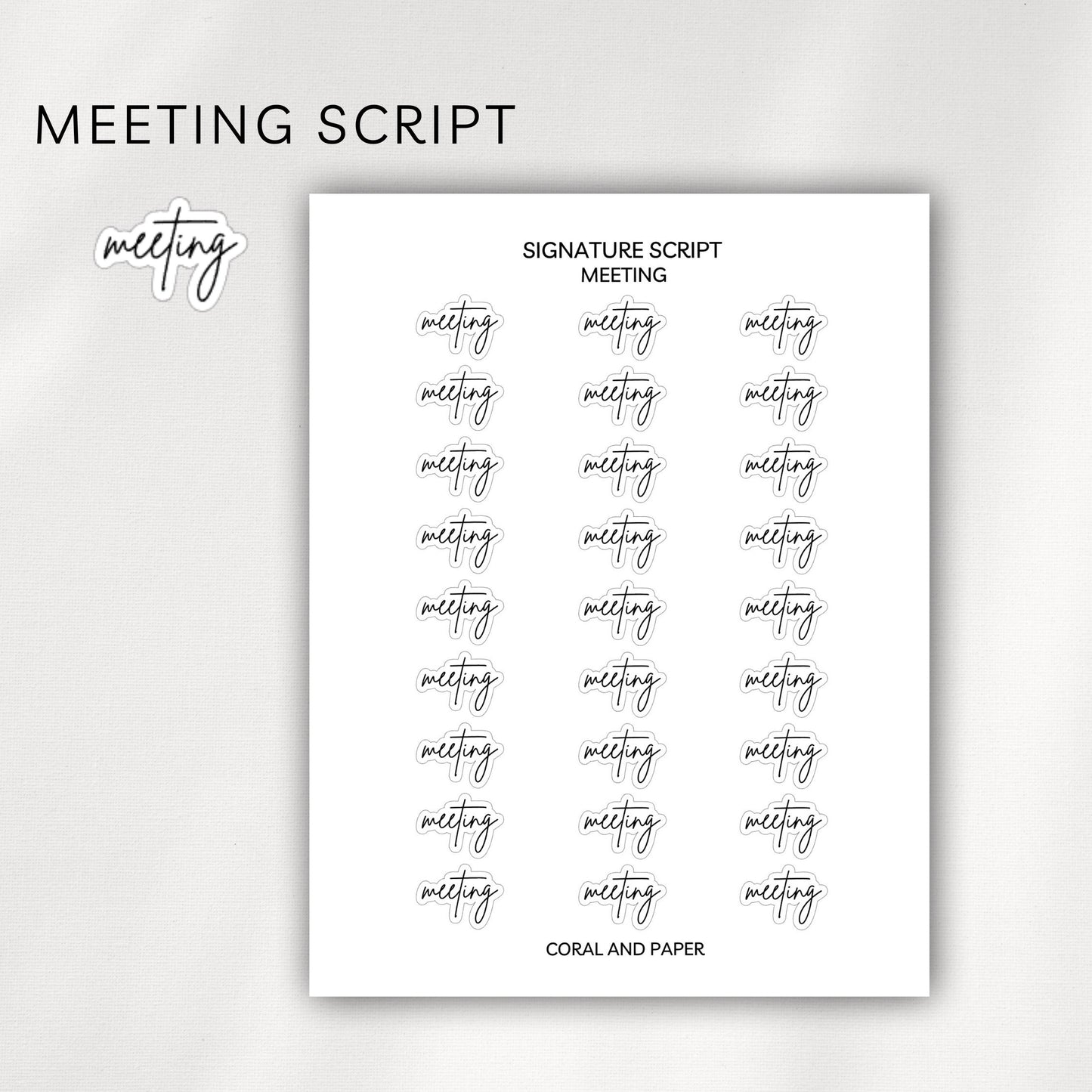 Meeting - Script Stickers