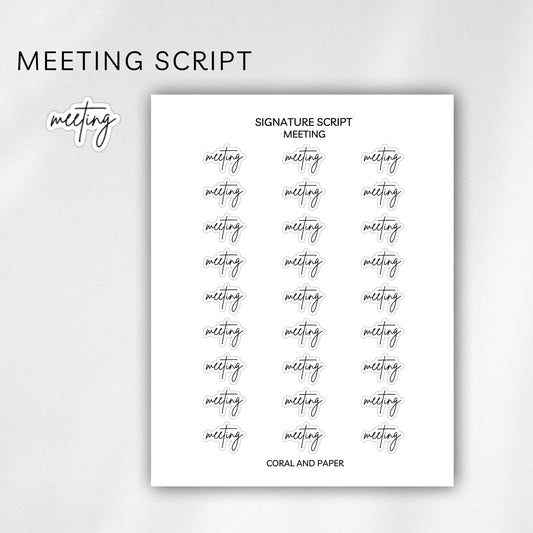 Meeting - Script Stickers