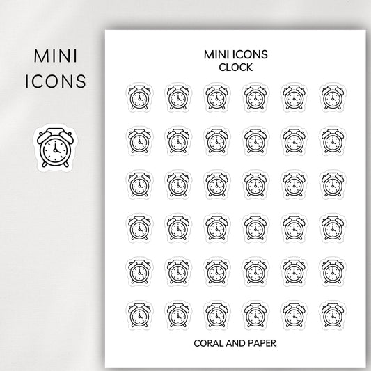 Clock Mini Icons - Planner Stickers