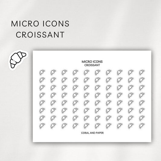 Croissant Micro Icons - Planner Stickers