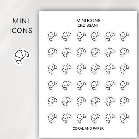Croissant Mini Icons - Planner Stickers
