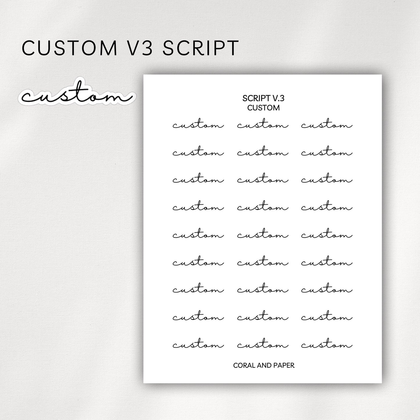 Custom - V3 Script Planner Stickers