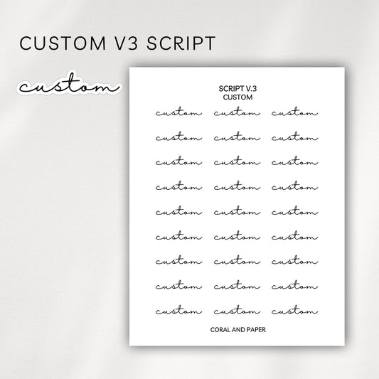 Custom - V3 Script Planner Stickers