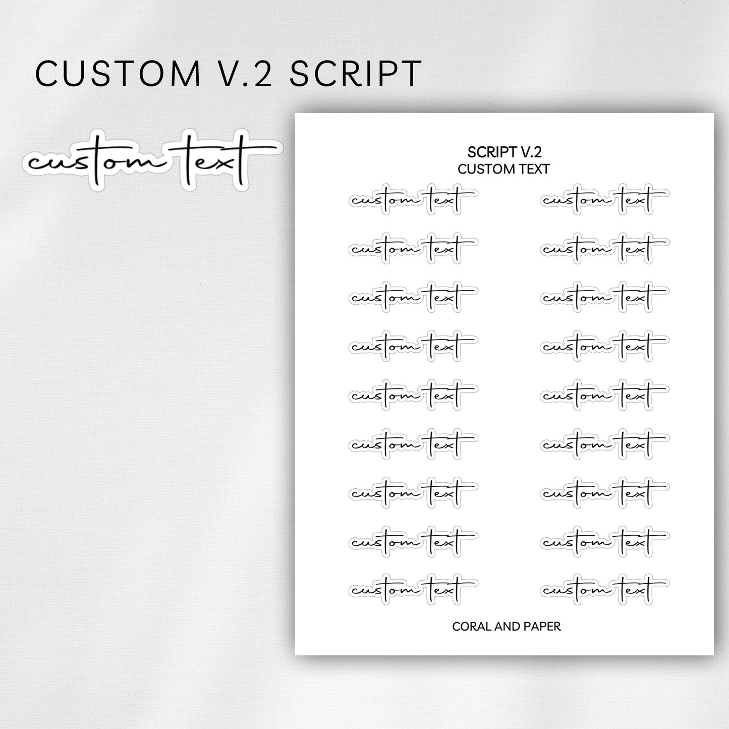 Custom V2 Script Planner Stickers