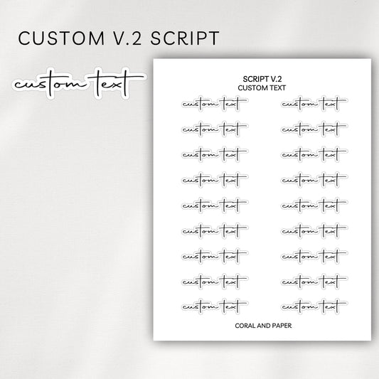 Custom V2 Script Planner Stickers
