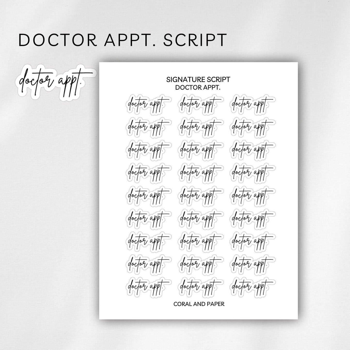 Doctor Appointment Script Stickers