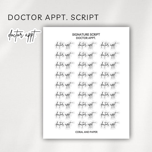 Doctor Appointment Script Stickers