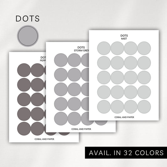 Dot Stickers – Transparent Planner Dots (0.64”)