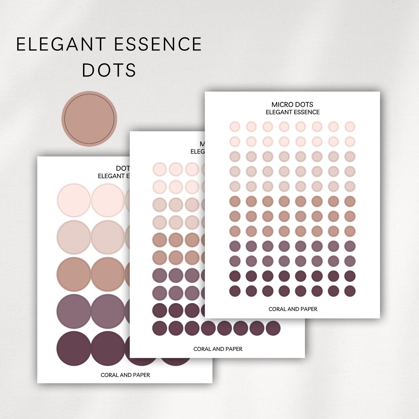 Elegant Essence Dots Planner Stickers | Minimal Functional Dots Stickers