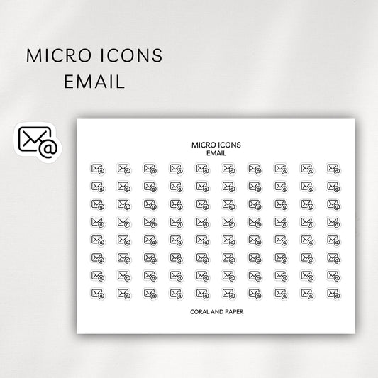 Email Micro Icons - Planner Stickers