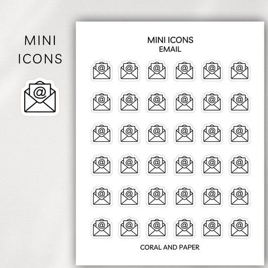 Email Mini Icons - Planner Stickers
