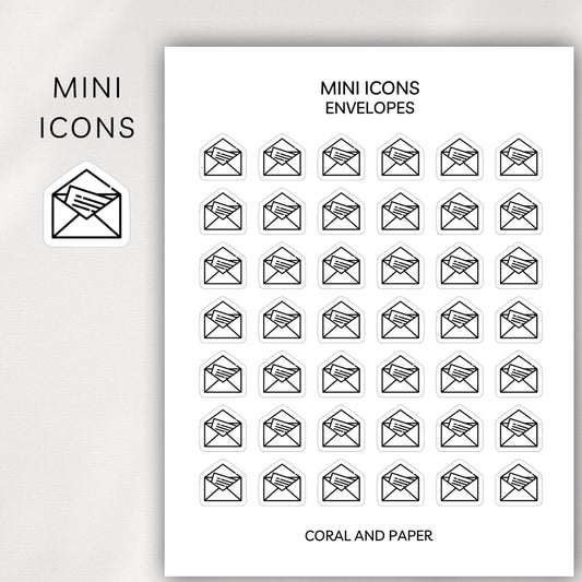 Envelope Mini Icons - Planner Stickers