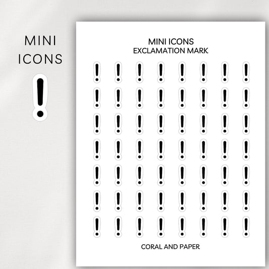 Exclamation Mark Mini Icons - Planner Stickers