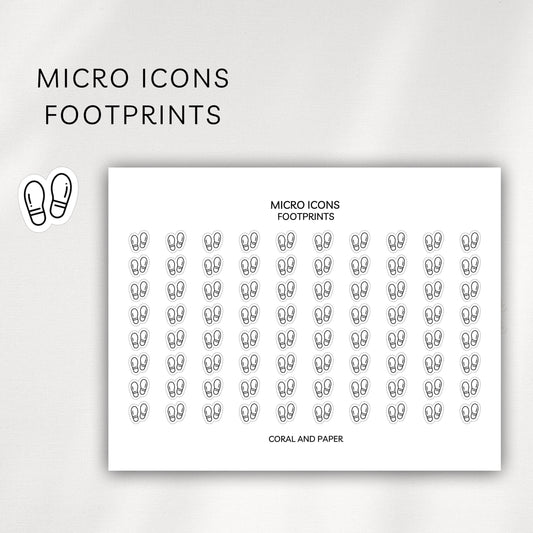 Footprints Micro Icons - Planner Stickers