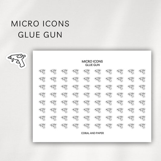 Glue Gun Micro Icons - Planner Stickers
