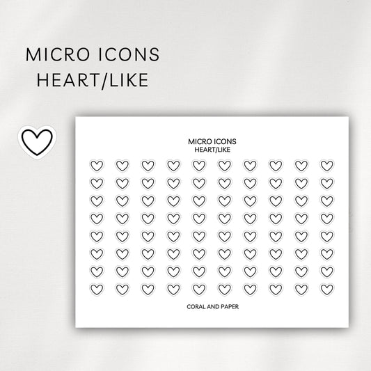 Heart Micro Icons - Planner Stickers