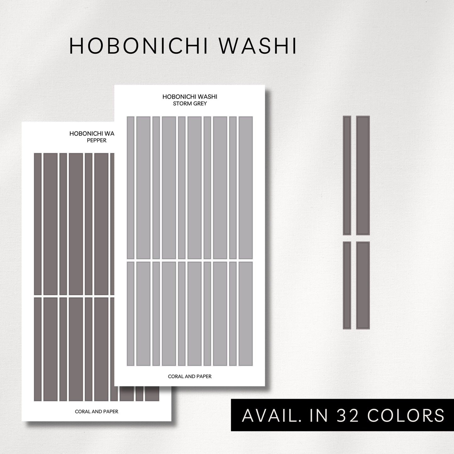 Hobonichi Washi Strips – Minimal Transparent Planner Stickers