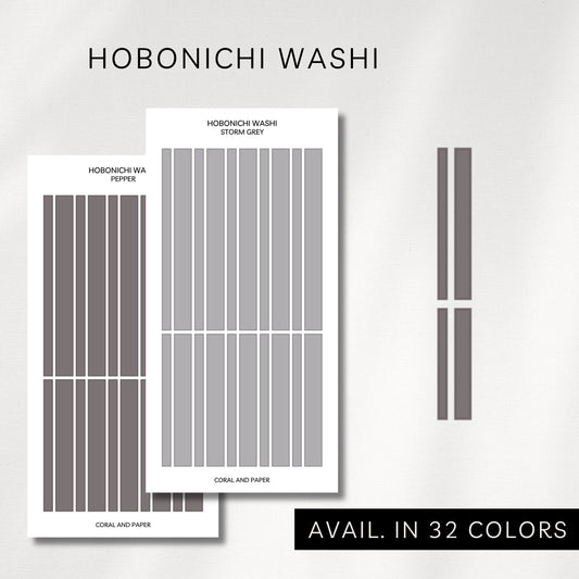 Hobonichi Washi Strips – Minimal Transparent Planner Stickers