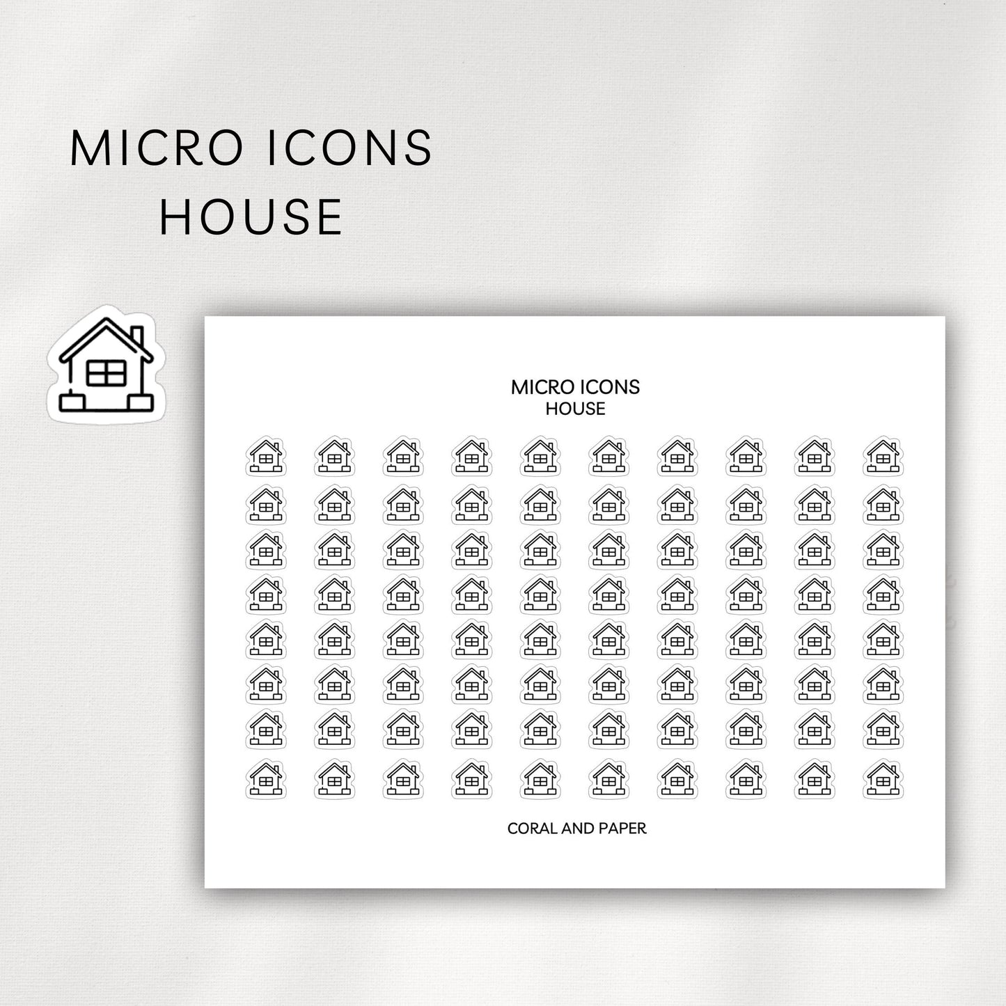House Micro Icons - Planner Stickers