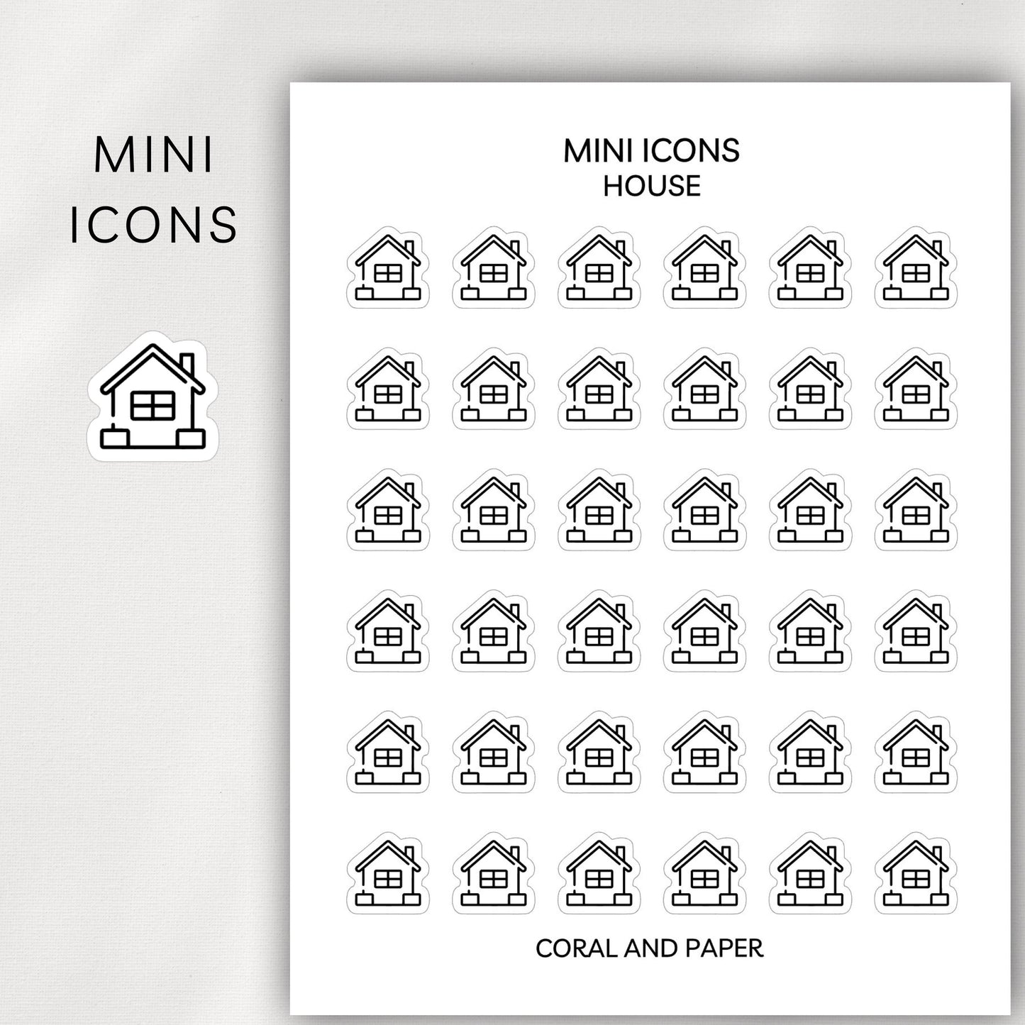 House Mini Icons - Planner Stickers